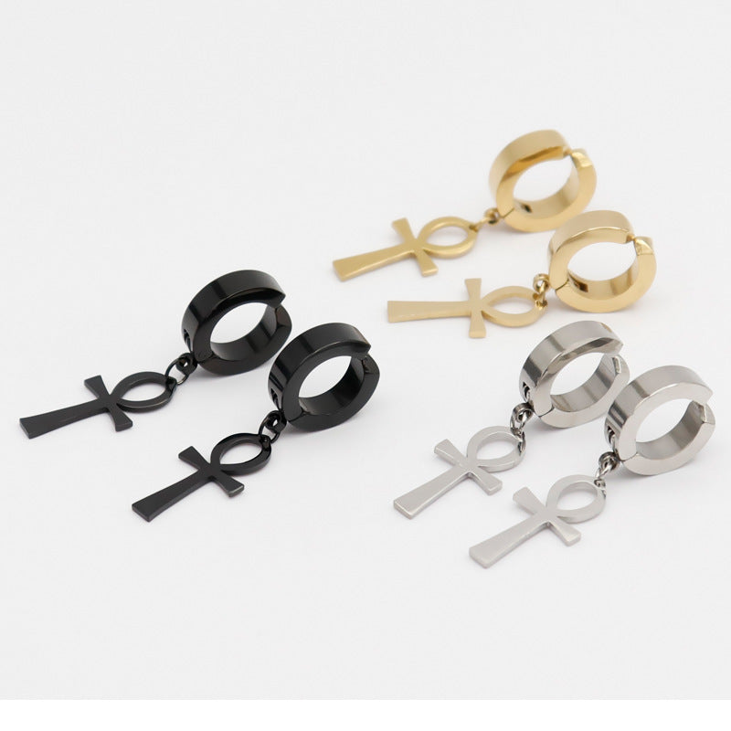 Stainless steel cross ear clip