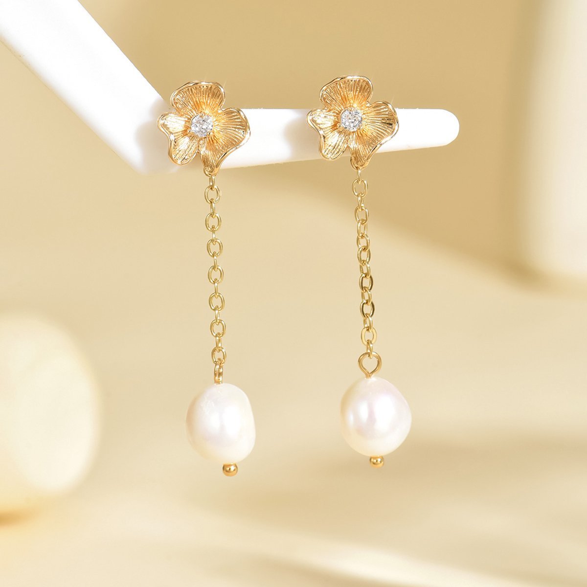 Elegant Pearl Drop Earrings - Hypoallergenic And Lightweight