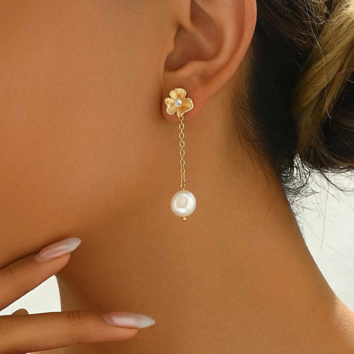 Elegant Pearl Drop Earrings - Hypoallergenic And Lightweight