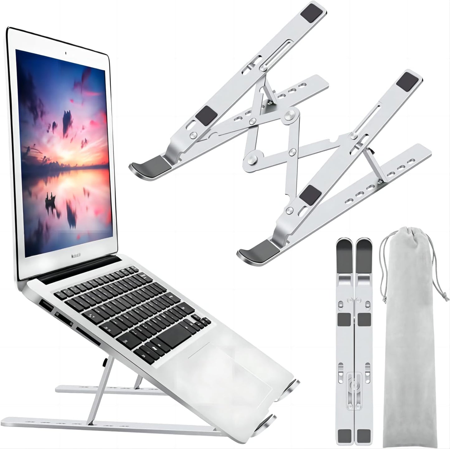 Foldable Laptop & Tablet Stand – Ergonomic, Adjustable, and Ultra-Portable