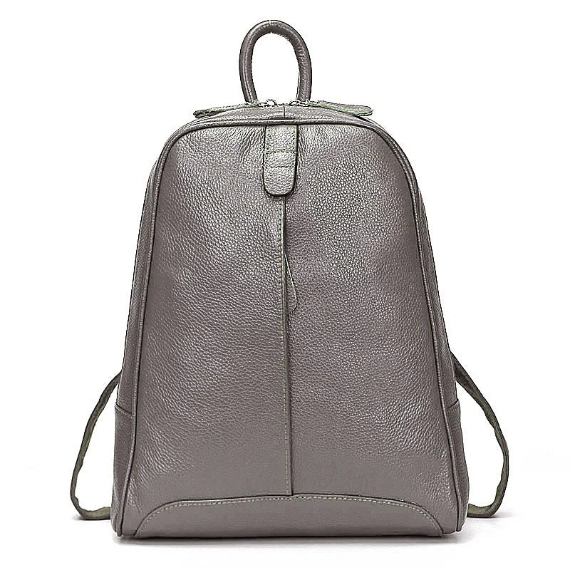 Zency Travel Backpacks Women 100% Genuine Leather Preppy Schoolbag For Girls Fashion Knapsack Large Capacity More Pockets