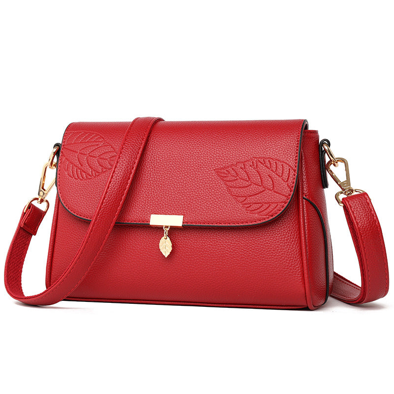 LuxeLeaf™ Elegant Leather Shoulder Bag