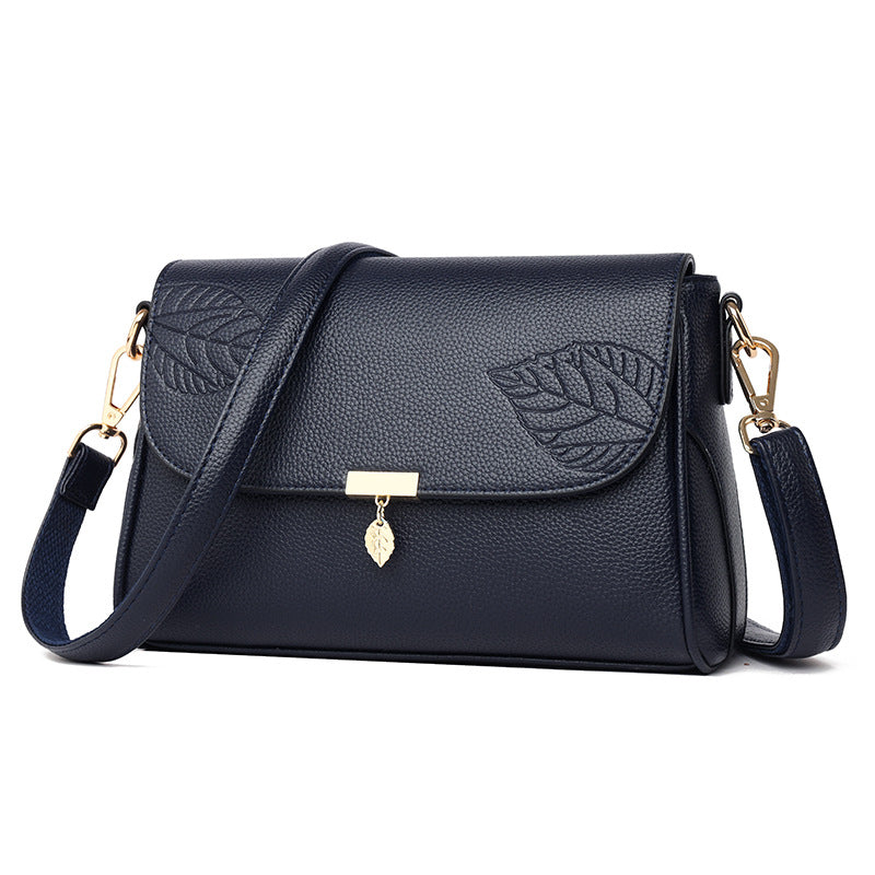 LuxeLeaf™ Elegant Leather Shoulder Bag