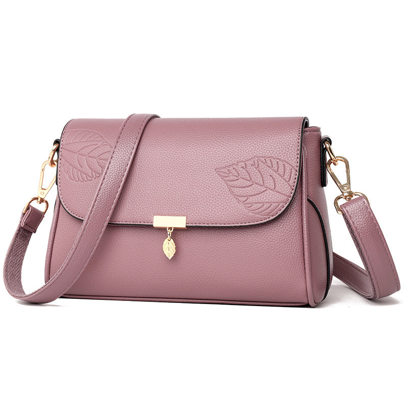 LuxeLeaf™ Elegant Leather Shoulder Bag