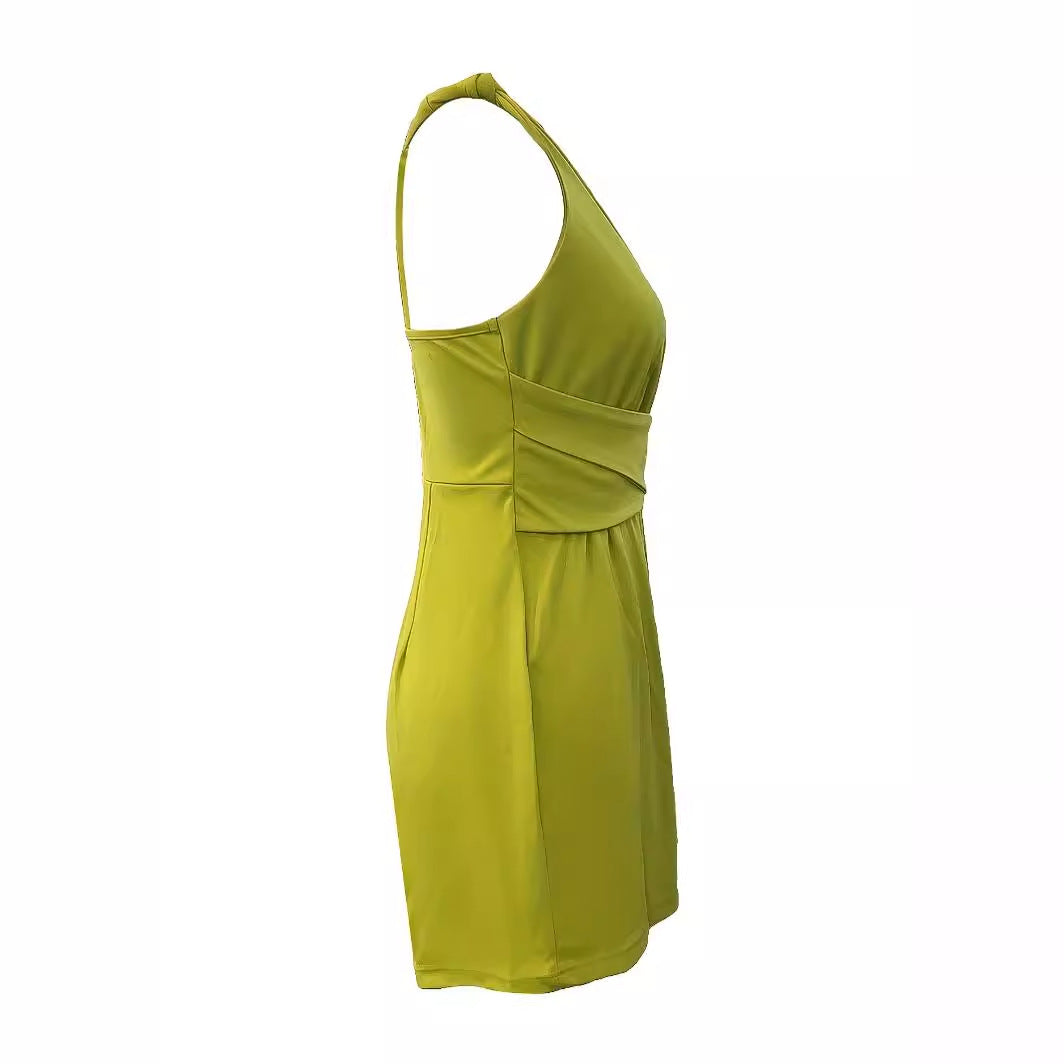 Solid Color Women's Sleeveless Jumpsuit Cross Sleeveless Sling Jumpsuit