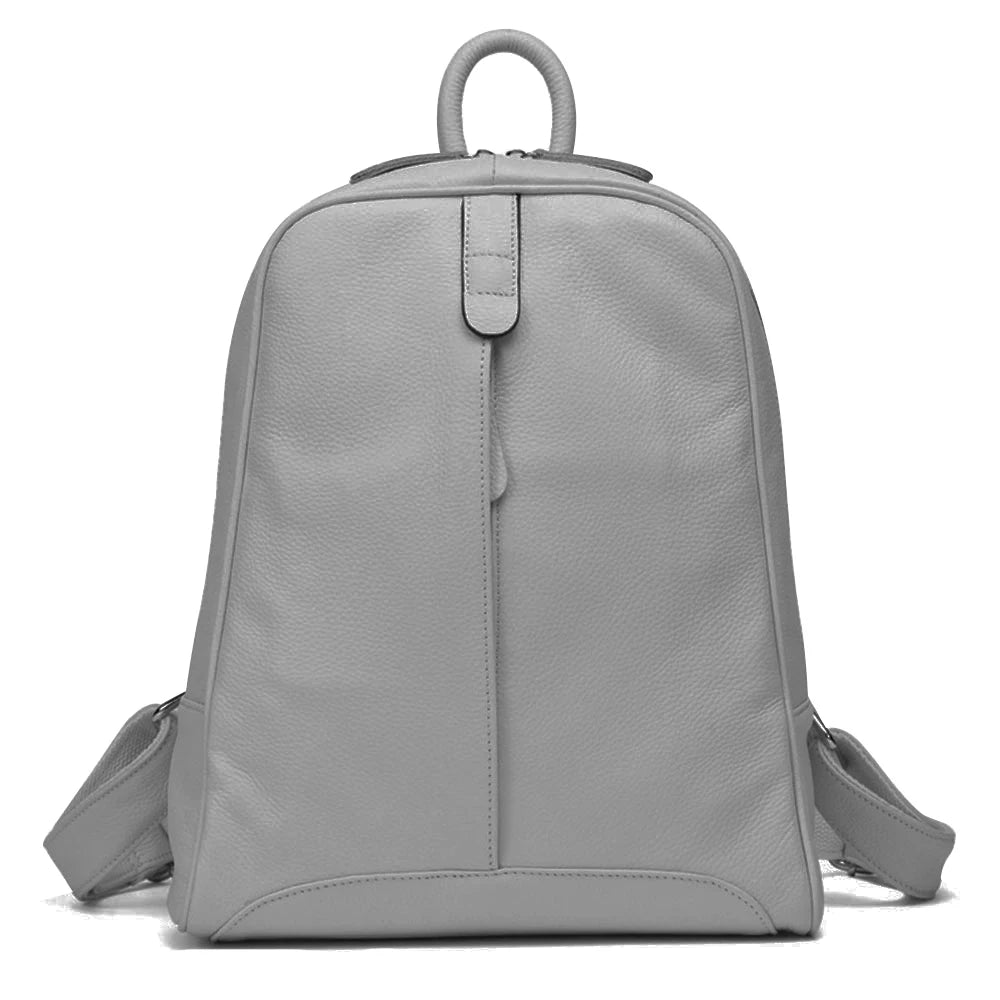Zency Travel Backpacks Women 100% Genuine Leather Preppy Schoolbag For Girls Fashion Knapsack Large Capacity More Pockets