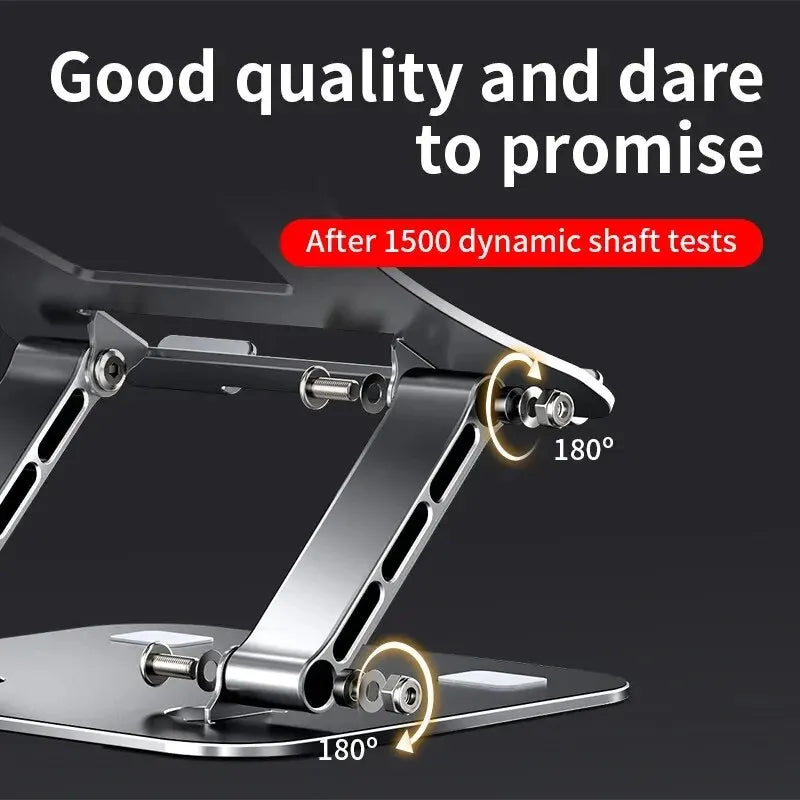 Aluminum Laptop Stand Desktop Lift Base Can Be Folded And Increased Singlelayer Adjustable Reading Stand Office Heat Dissipation