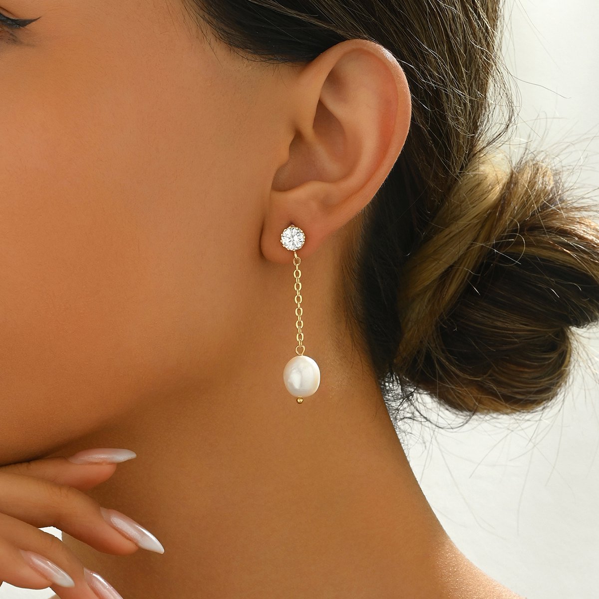Elegant Pearl Drop Earrings - Hypoallergenic And Lightweight