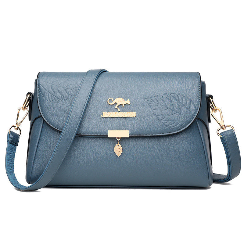LuxeLeaf™ Elegant Leather Shoulder Bag