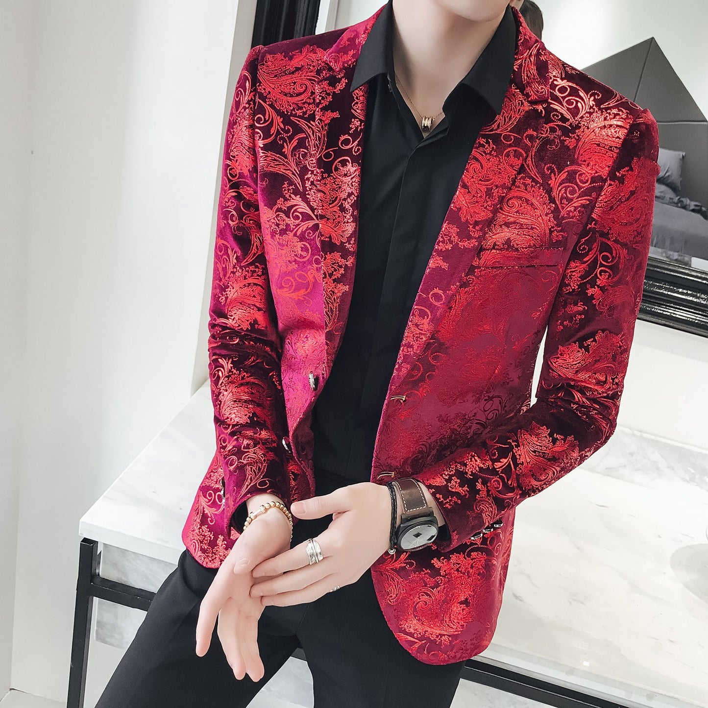 Men's British Fashion Individual Casual Suit