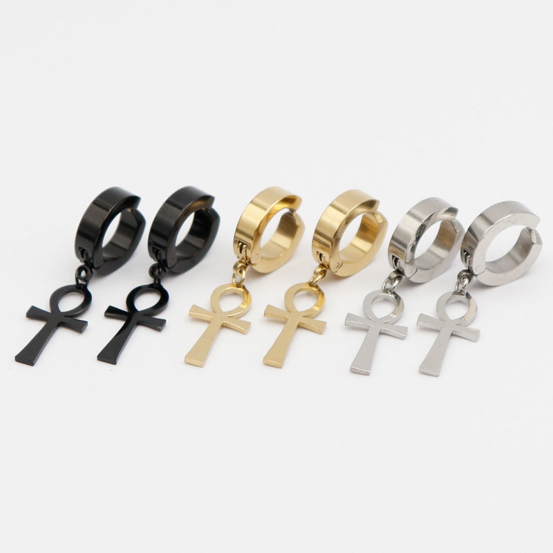 Stainless steel cross ear clip