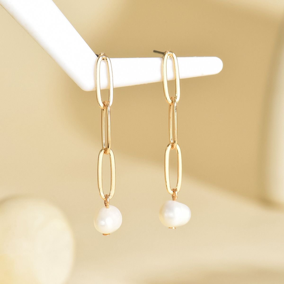 Elegant Pearl Drop Earrings -  Hypoallergenic And Lightweight