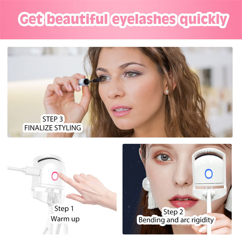 LashLuxe Heated Eyelash Curler – USB Rechargeable