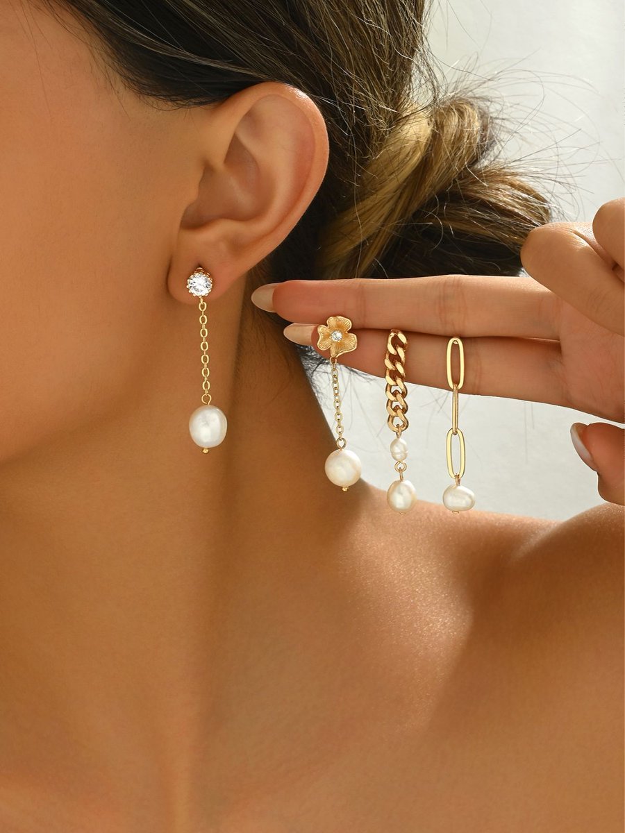 Elegant Pearl Drop Earrings -  Hypoallergenic And Lightweight
