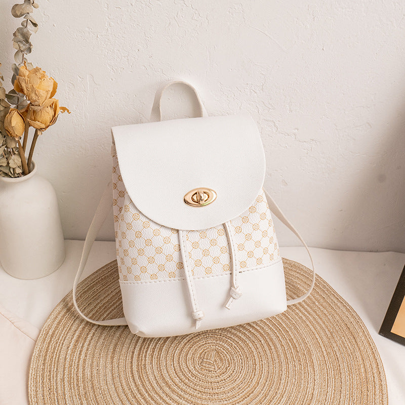 Trendy Backpack Simple Retro Korean Type