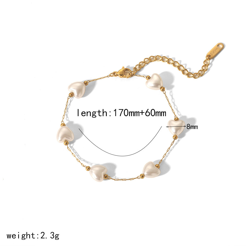 Pearl Tassel Starry All-match Clavicle Stainless Steel Bracelet