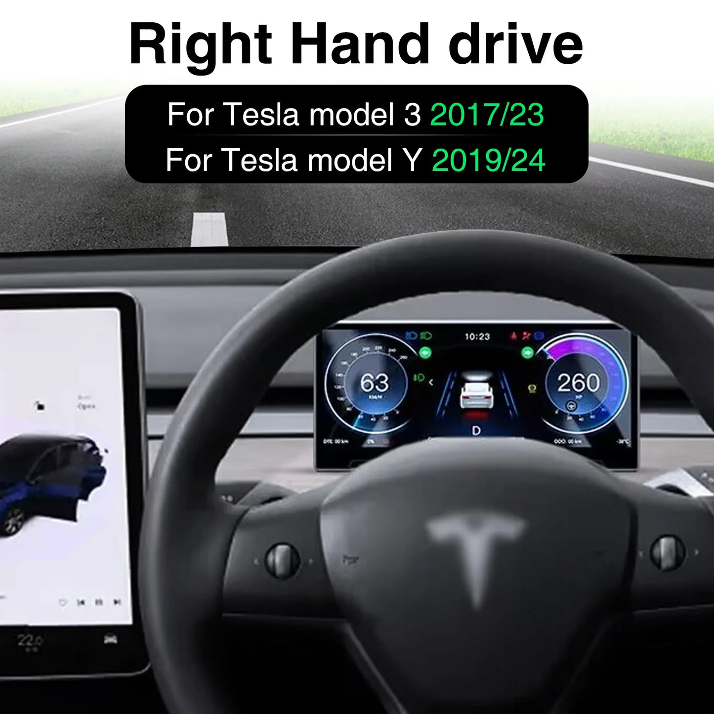 Instrument Cluster for Tesla Model 3 highland Y HUD  Driver Front Speedometer Screen Head Up High Display Air Vent Panel Camera