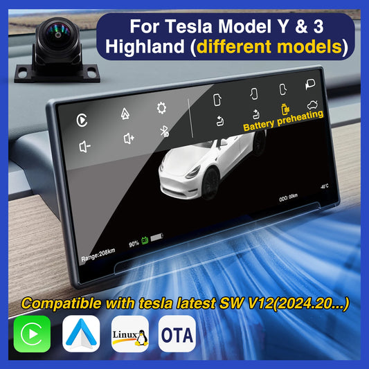 Instrument Cluster for Tesla Model 3 highland Y HUD  Driver Front Speedometer Screen Head Up High Display Air Vent Panel Camera