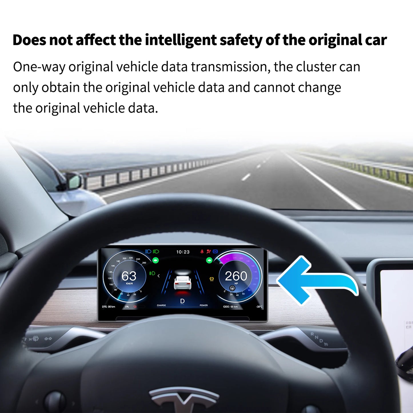 Instrument Cluster for Tesla Model 3 highland Y HUD  Driver Front Speedometer Screen Head Up High Display Air Vent Panel Camera