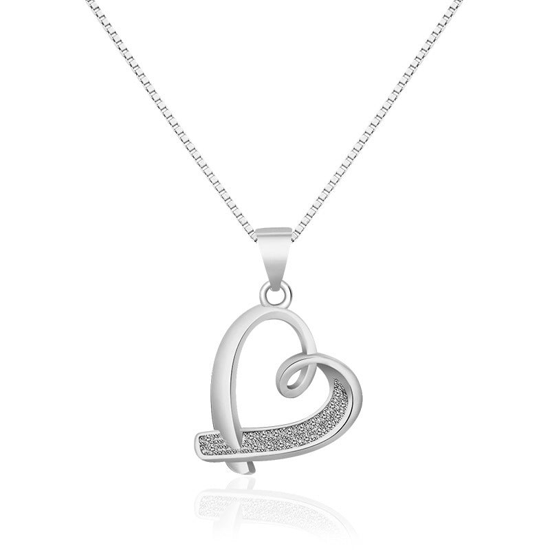 Women's Heart Necklace Hollow Clavicle Chain