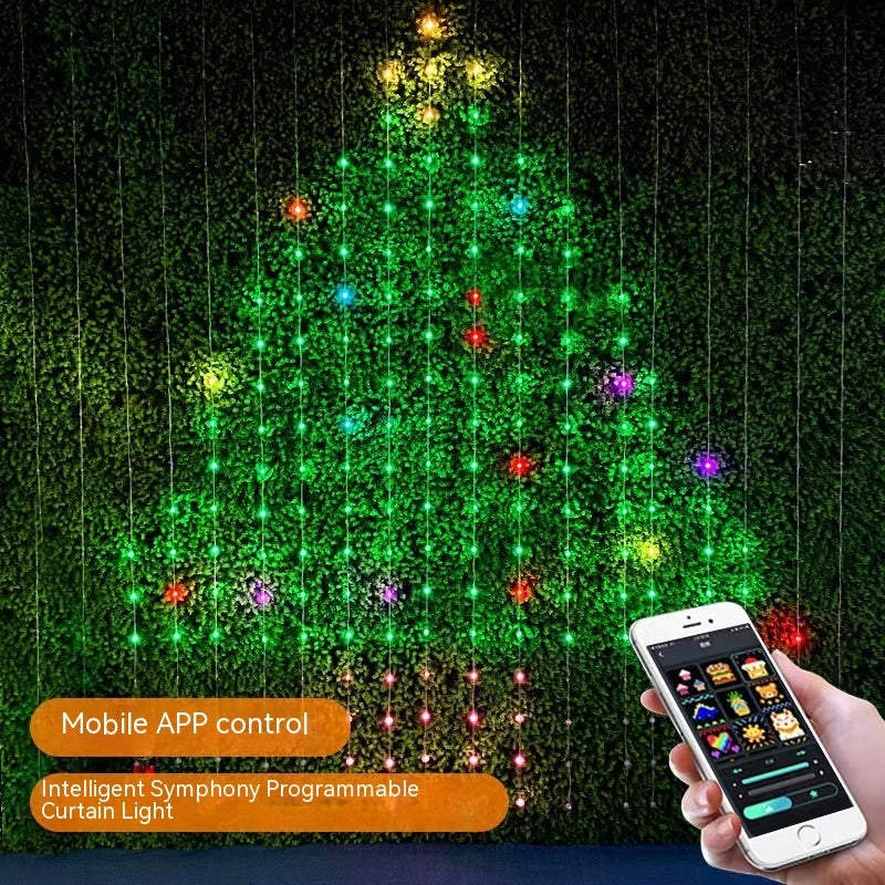 Christmas Decoration Led Rubber-covered Wire Curtain Light